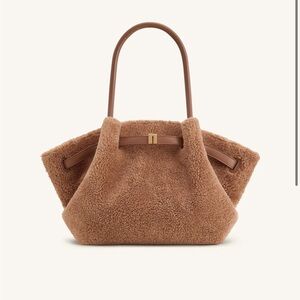 JW PEI Hana Medium Faux Fur Tote Bag - Coffee Brown